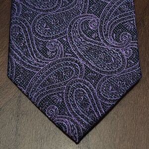Nwt Joseph & Fess Purple Blue 100% Silk Men’s Neck Tie Made In China Msrp $45